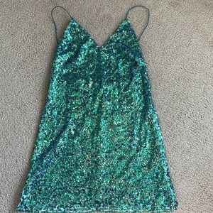 Lulus Force of Fashion backless mini sequin dress